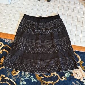 Etcetera Black and Gray A-Line viscose/nylon blend Skirt - worn twice- gorgeous
